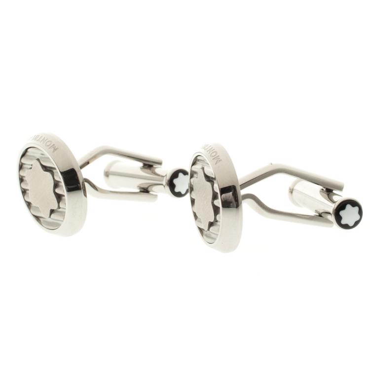 Pre Owned Montblanc Urban Spirit Star Stainless Steel Cufflinks