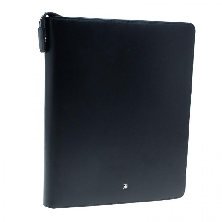 Pre Owned Montblanc Black Leather Large Meisterstuck Organizer 