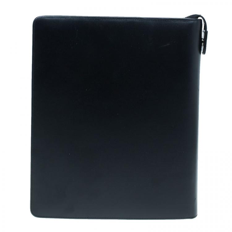 Pre Owned Montblanc Black Leather Large Meisterstuck Organizer 