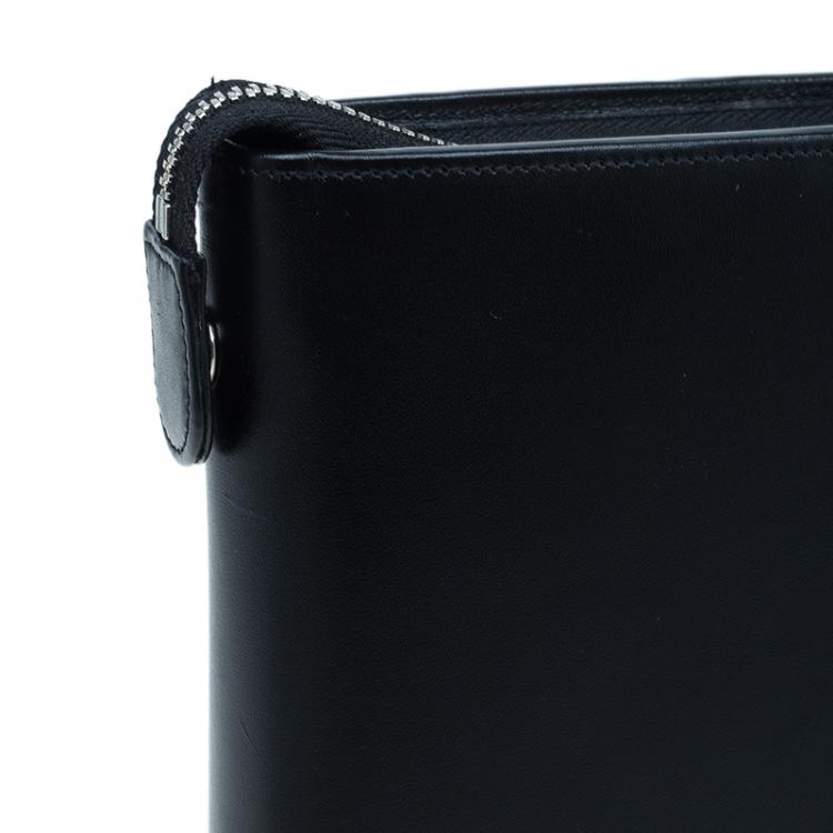 Pre Owned Montblanc Black Leather Large Meisterstuck Organizer 