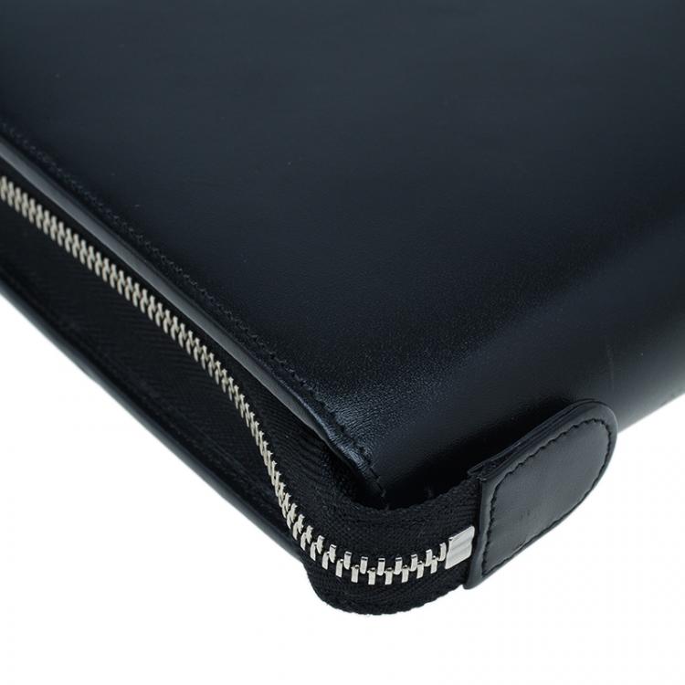 Pre Owned Montblanc Black Leather Large Meisterstuck Organizer 