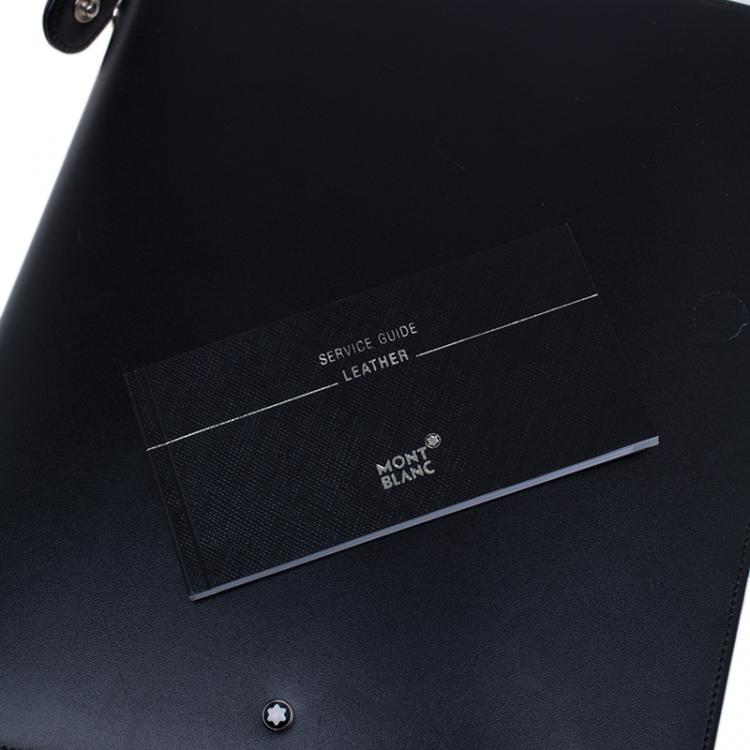 Pre Owned Montblanc Black Leather Large Meisterstuck Organizer 