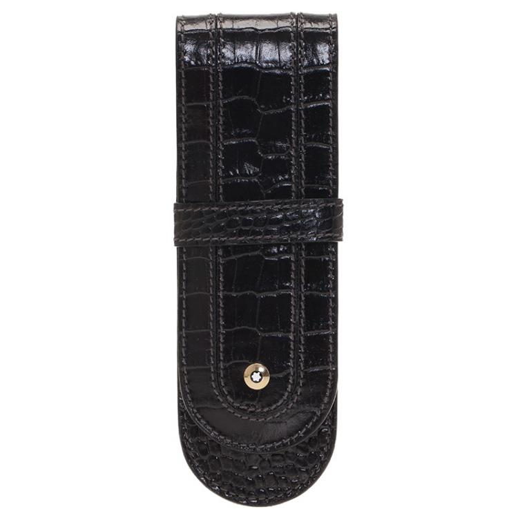 Pre Owned Montblanc Meisterstuck  Leather Double-Pen Pouch 