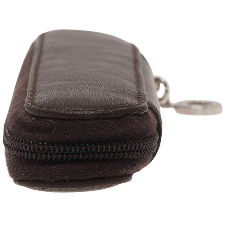 مملوكة مسبقًا Montblanc Brown Leather Meisterstuck Zip Pen Pouch