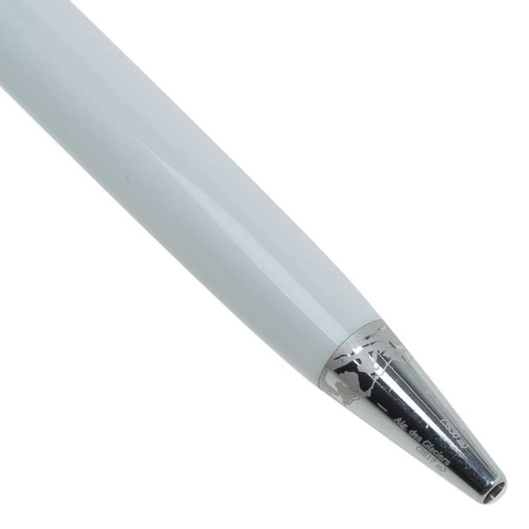 مملوكة مسبقًا Montblanc White Lacquer Meisterstück Women's Ballpoint Pen