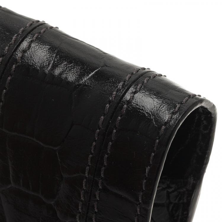 Pre Owned Montblanc Black Meisterstuck Leather Double-Pen Pouch