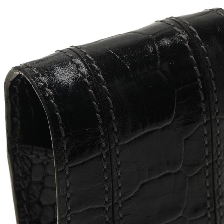 Pre Owned Montblanc Black Meisterstuck Leather Double-Pen Pouch