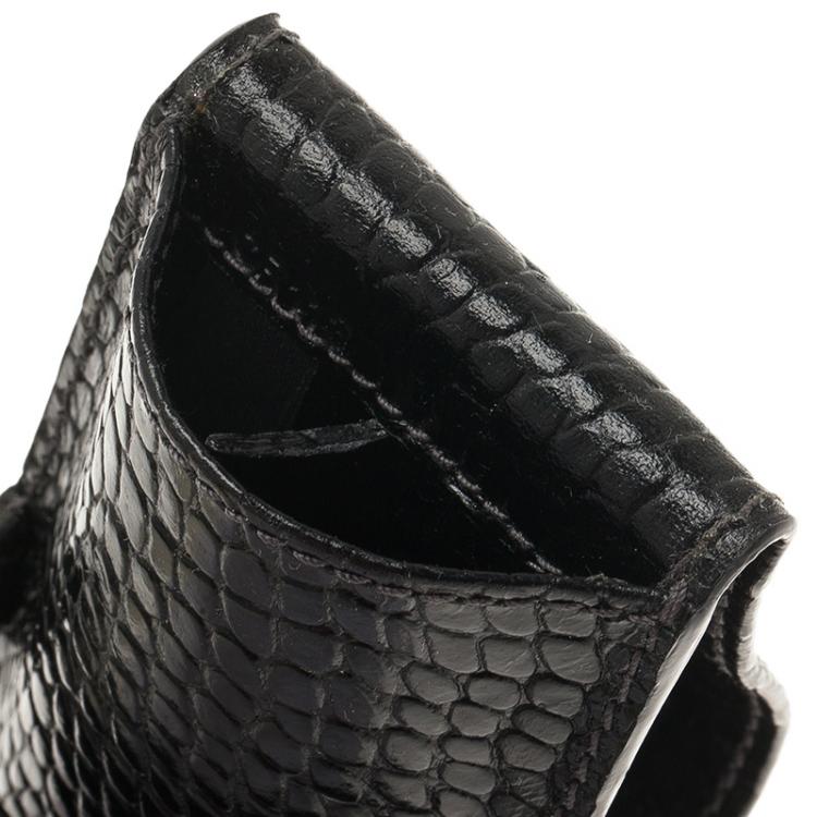 Pre Owned Montblanc Black Meisterstuck Leather Double-Pen Pouch