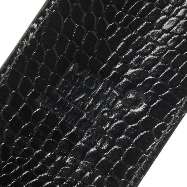 Pre Owned Montblanc Black Meisterstuck Leather Double-Pen Pouch
