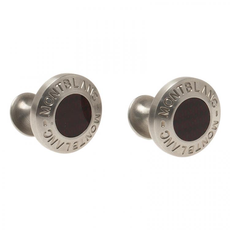 Pre Owned Montblanc Black Stainless Steel Heritage Men's Cufflinks