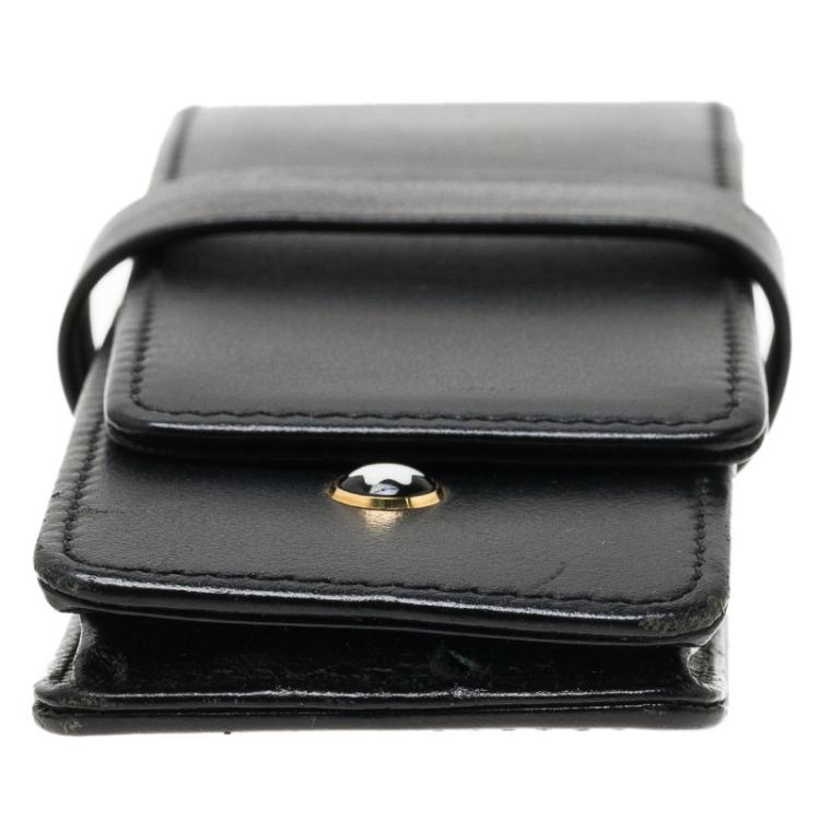 مملوكة مسبقًا Montblanc Black Meisterstuck Leather Double-Pen Pouch