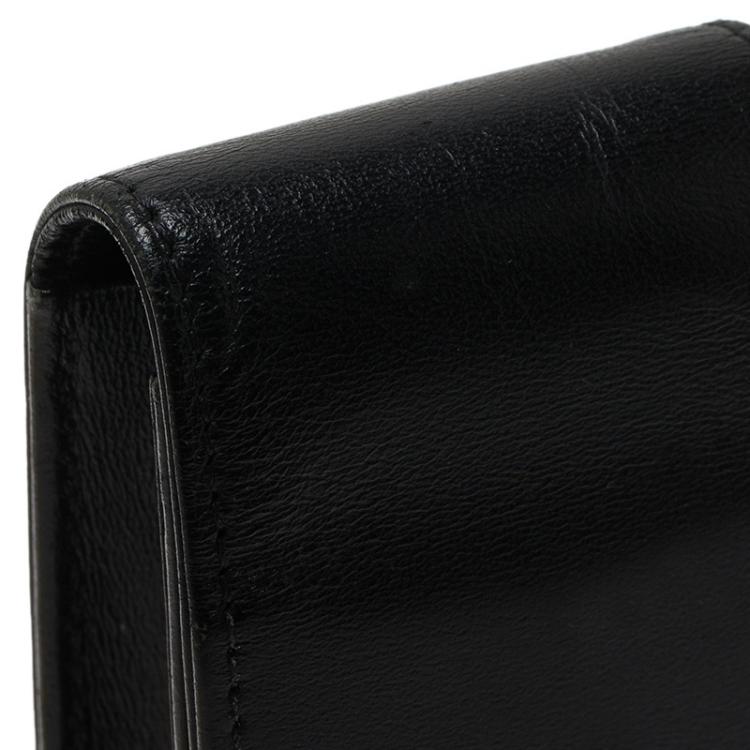 مملوكة مسبقًا Montblanc Black Meisterstuck Leather Double-Pen Pouch