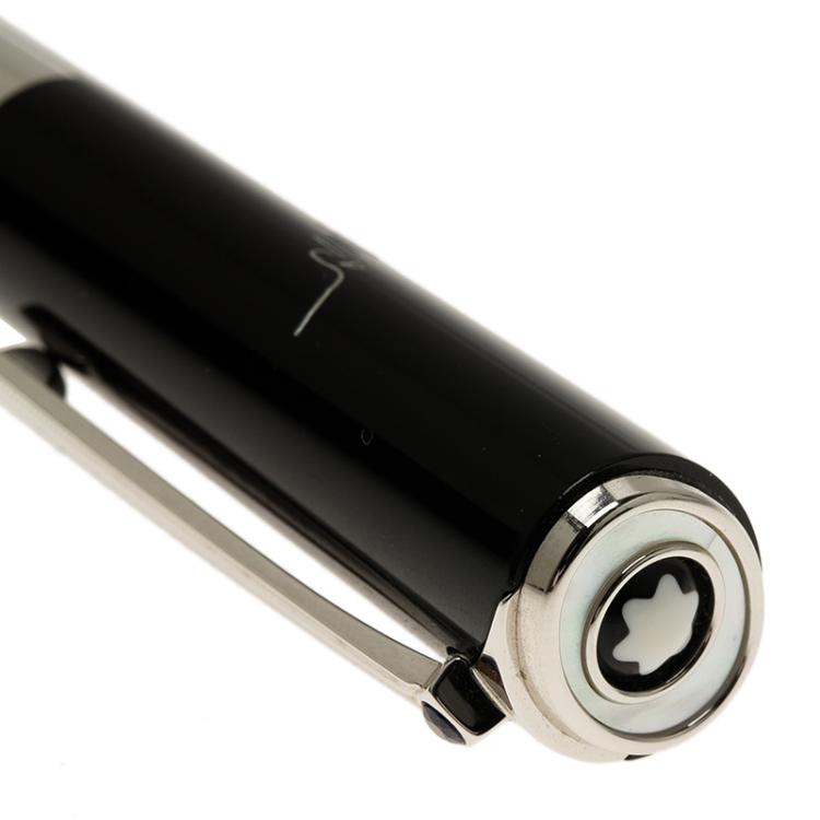 Pre Owned Montblanc Black Resin Limited Edition Marlene Dietrich Ballpoint Pen