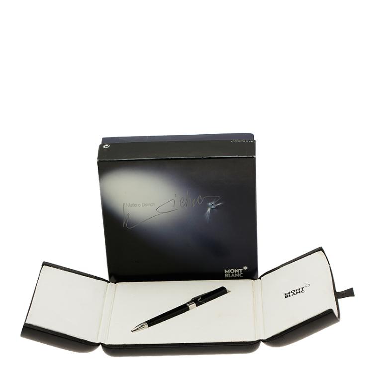 Pre Owned Montblanc Black Resin Limited Edition Marlene Dietrich Ballpoint Pen