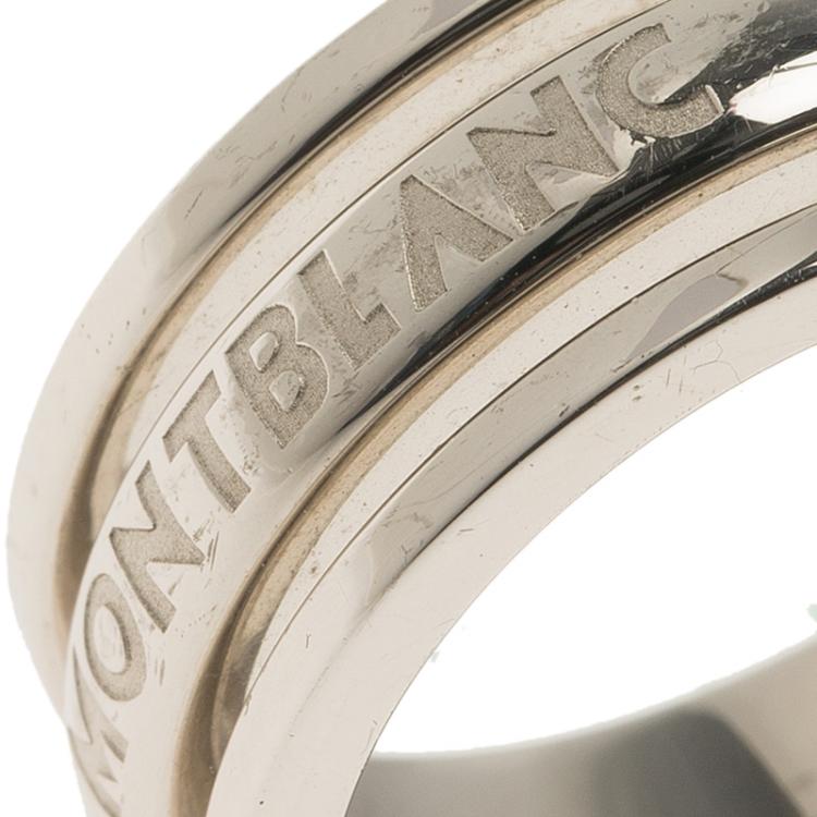 مملوكة مسبقًا Montblanc Men's Silver Ring Size 68