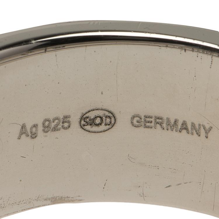 مملوكة مسبقًا Montblanc Men's Silver Ring Size 68