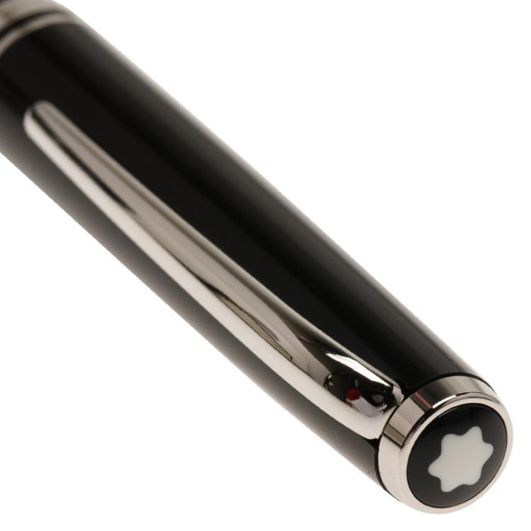 Pre Owned Montblanc Black Silver and Resin Meisterstück Ballpoint Pen