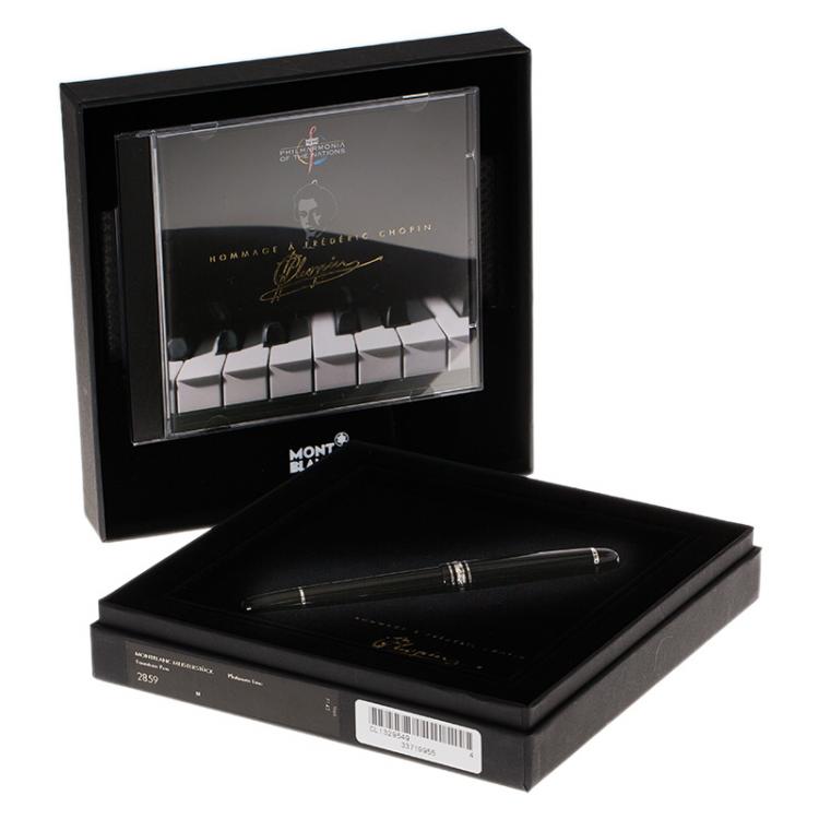 Pre Owned Montblanc Black Resin Meisterstuck Hommage Frederic Chopin Fountain Pen