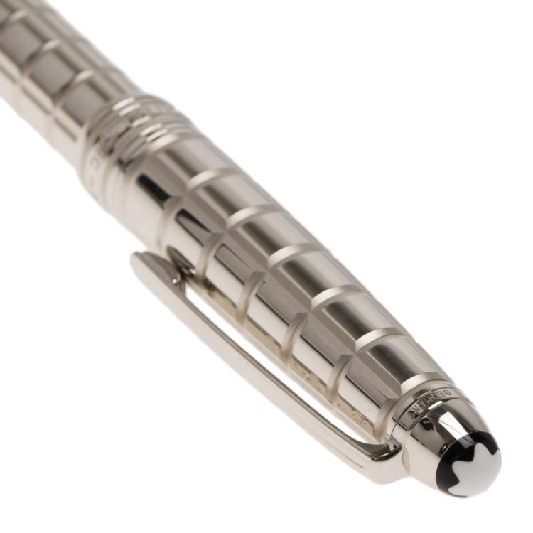 Pre Owned Montblanc Silver Stainless Steel Solitaire Classique Ballpoint Pen