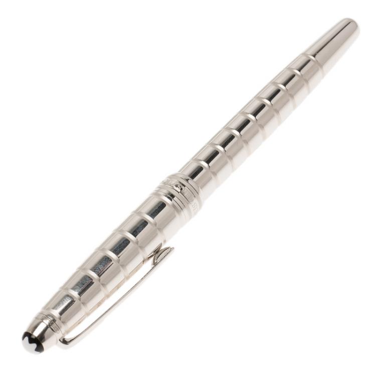 Pre Owned Montblanc Silver Stainless Steel Solitaire Classique Ballpoint Pen