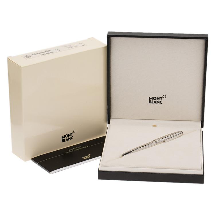 Pre Owned Montblanc Silver Stainless Steel Solitaire Classique Ballpoint Pen