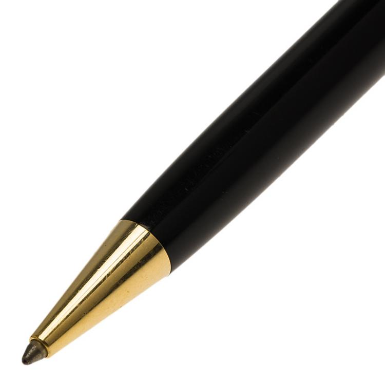 Pre Owned Montblanc Black Gold and Resin Meisterstück Ballpoint Pen