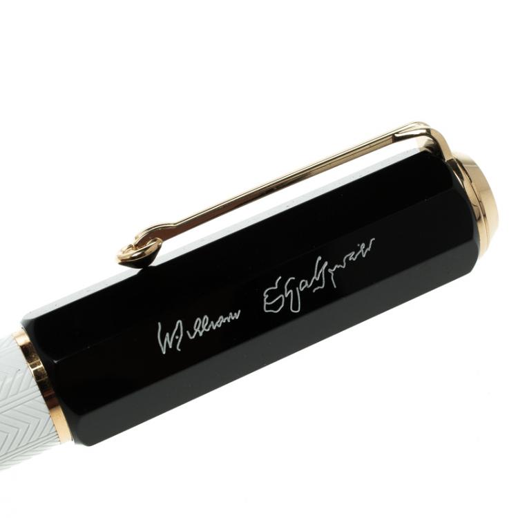 مملوكة مسبقًا Montblanc Writers Edition William Shakespeare Special Edition Resin & Gold Plated Ballpoint Pen