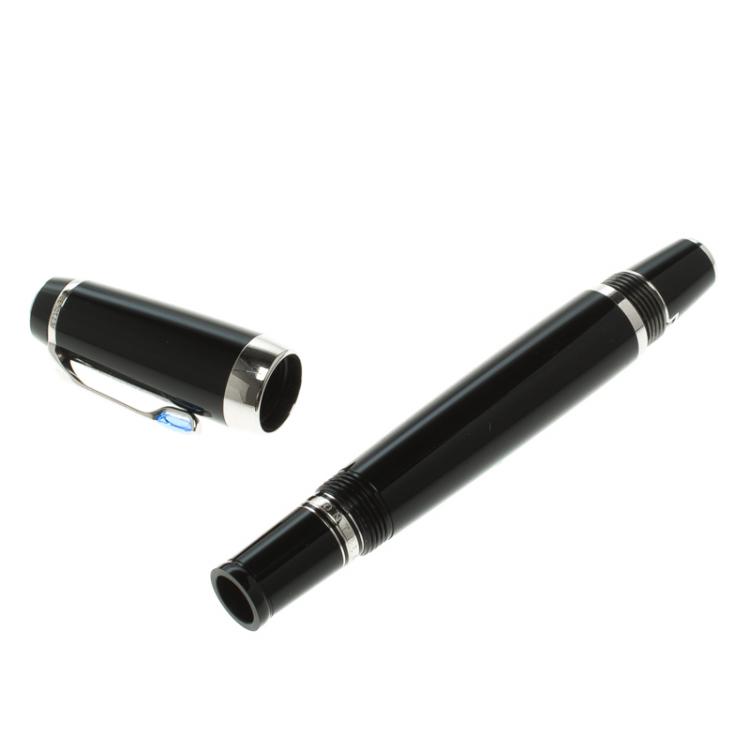 Pre Owned Montblanc Black Resin Bohème Bleu Fountain Pen, with 14k Gold Nib