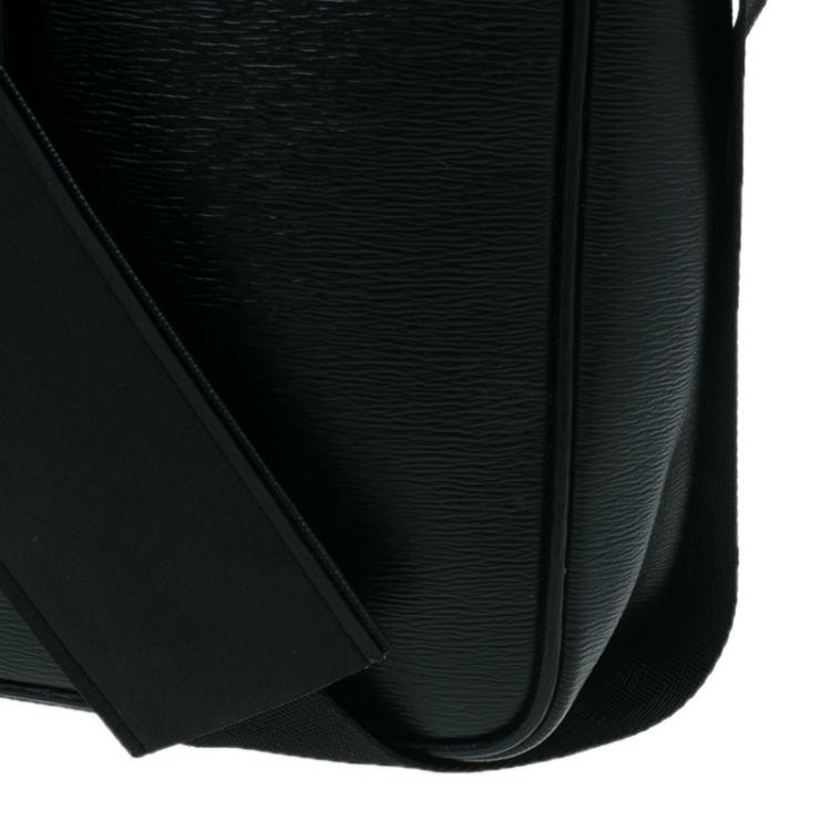 مملوكة مسبقًا Montblanc Black Leather Westhide North South Messenger Bag 