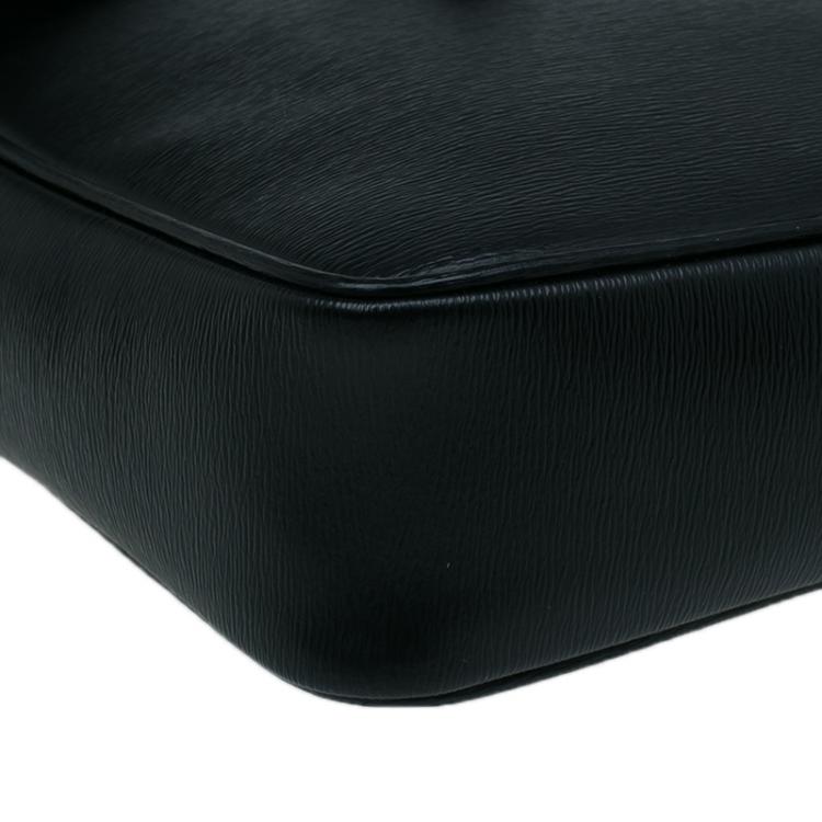 مملوكة مسبقًا Montblanc Black Leather Westhide North South Messenger Bag 