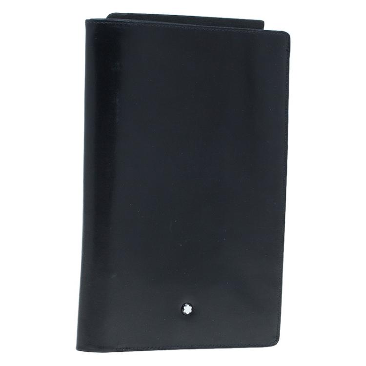 Pre Owned Montblanc Black Leather Business Card Holder