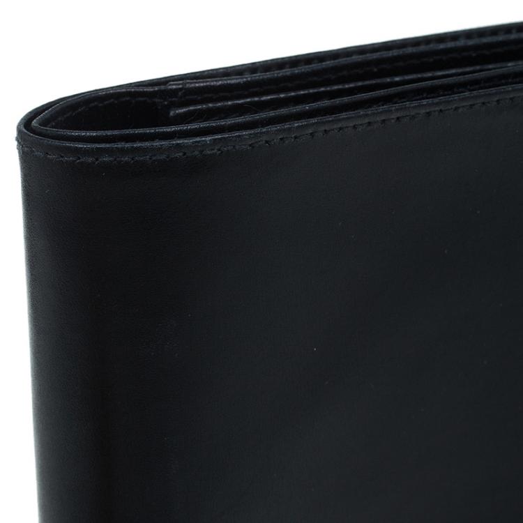 Pre Owned Montblanc Black Leather Business Card Holder