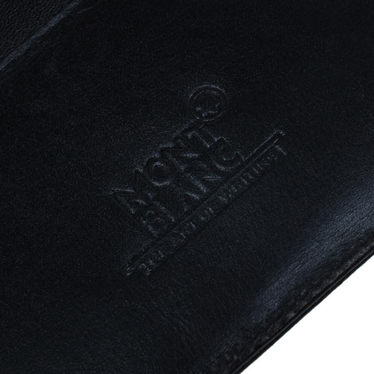 Pre Owned Montblanc Black Leather Business Card Holder