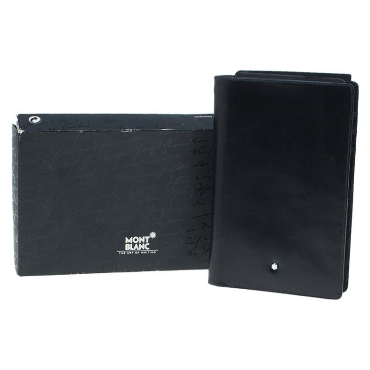 Pre Owned Montblanc Black Leather Business Card Holder