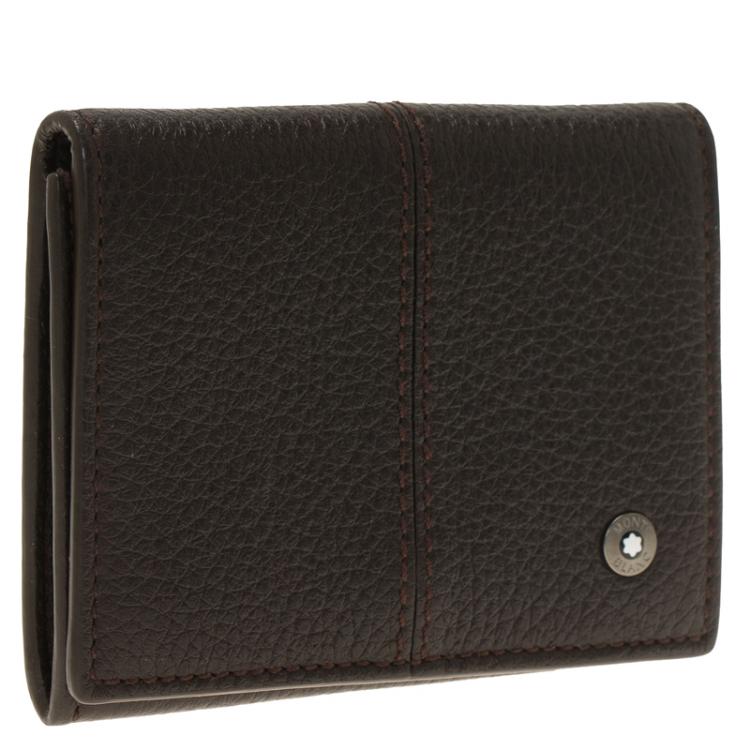 Pre Owned Montblanc Brown Leather Card Holder