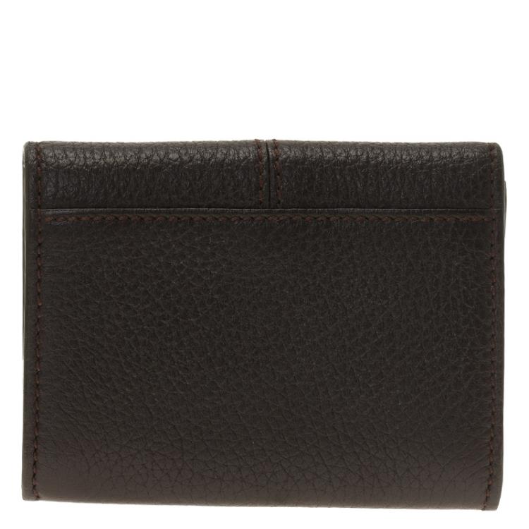 Pre Owned Montblanc Brown Leather Card Holder