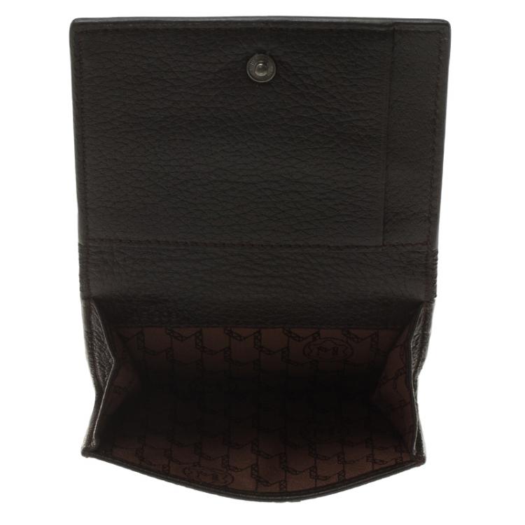 Pre Owned Montblanc Brown Leather Card Holder