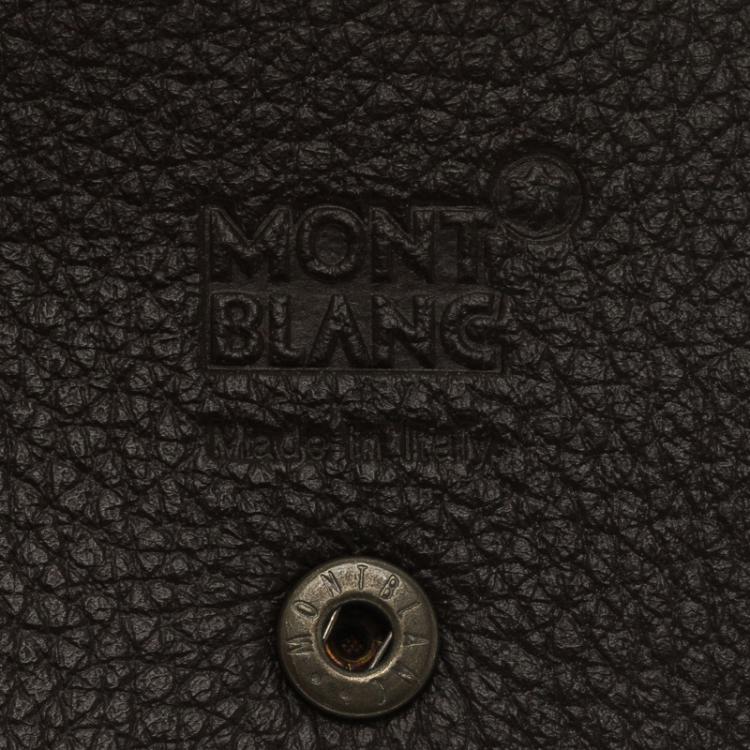 Pre Owned Montblanc Brown Leather Card Holder