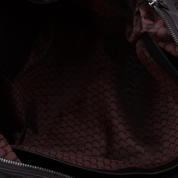Pre Owned Montblanc Dark Brown Soft Grained Leather Meisterstuck Tote 