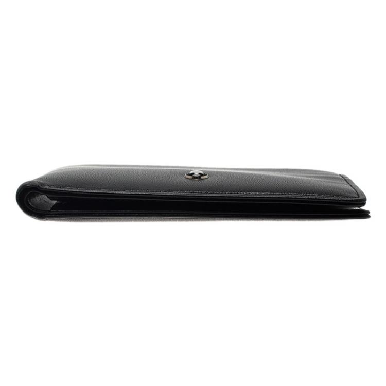 Pre Owned Montblanc Black Leather Miesterstuck Bifold Wallet