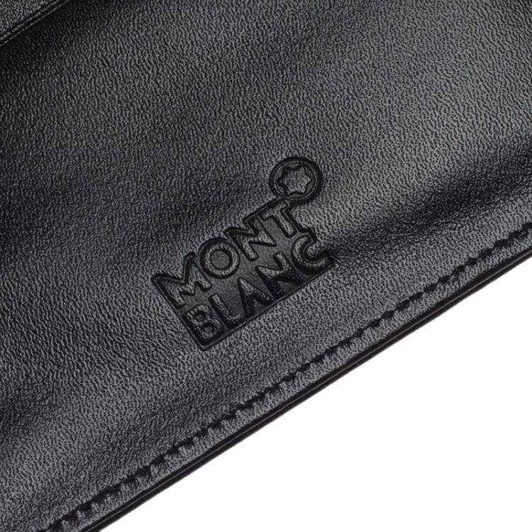 Pre Owned Montblanc Black Leather Miesterstuck Bifold Wallet