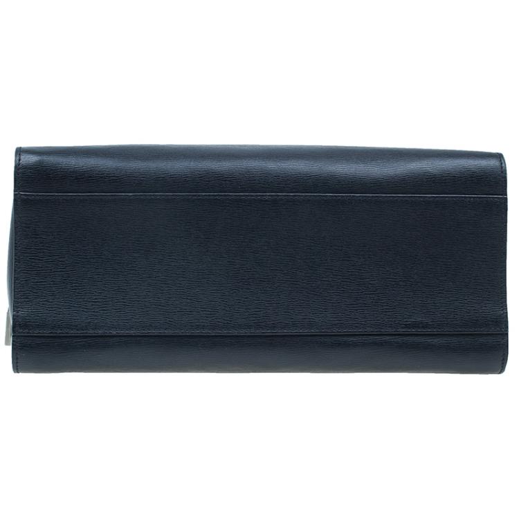 Pre Owned Montblanc Black Leather Messenger Bag