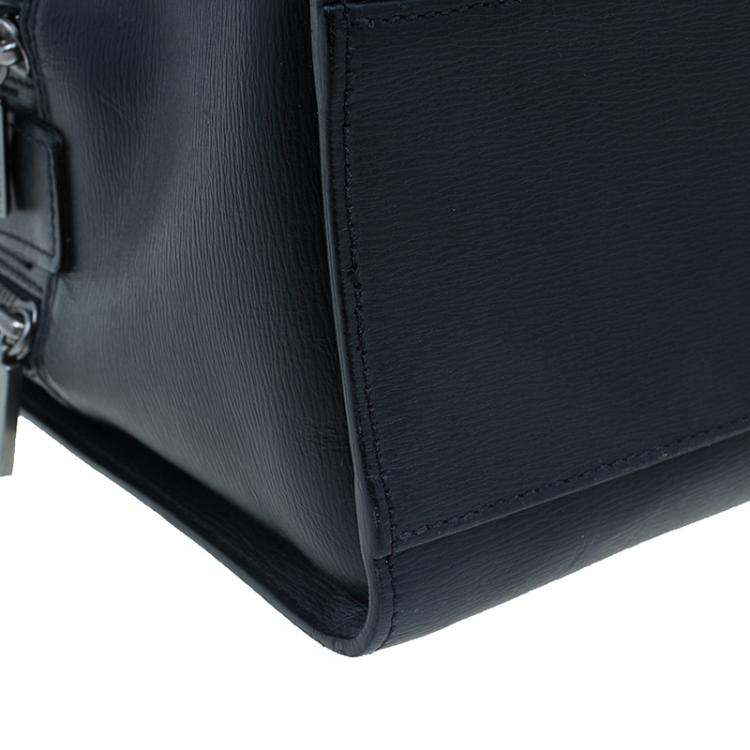 Pre Owned Montblanc Black Leather Messenger Bag