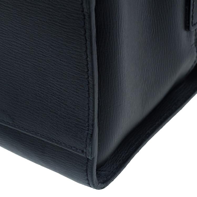 Pre Owned Montblanc Black Leather Messenger Bag