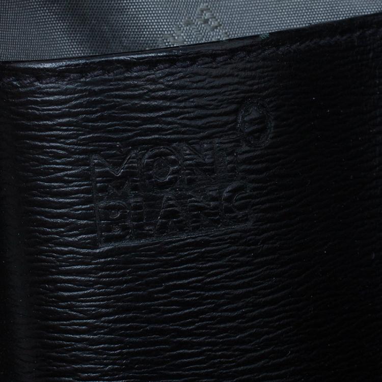 Pre Owned Montblanc Black Leather Messenger Bag
