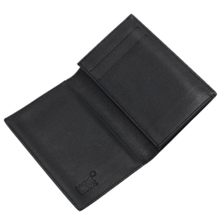 Pre Owned Montblanc Black Leather Westside Business Card Holder