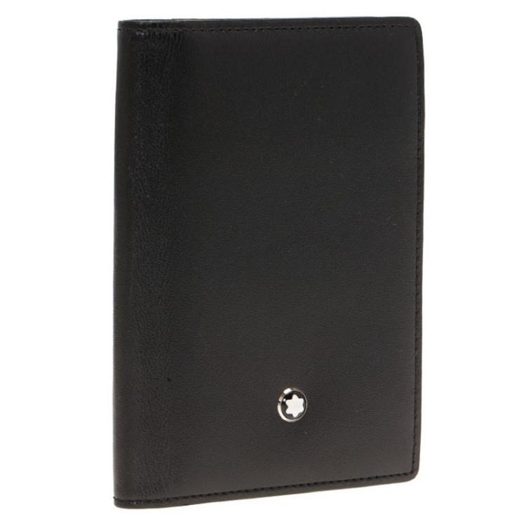 Pre Owned Montblanc Black Leather Meisterstuck Card Holder