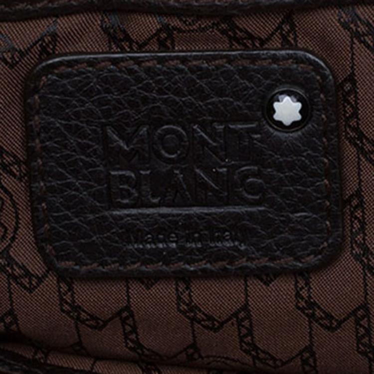 Pre Owned Montblanc Choco Brown Leather Meisterstuck Messenger Bag
