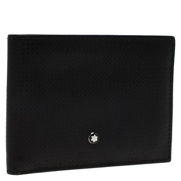 Pre Owned Montblanc Black Leather Extreme Bi Fold 6CC Wallet