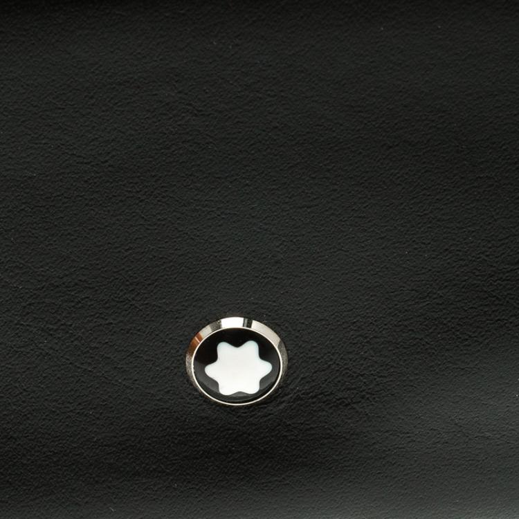 Pre Owned Montblanc Black Leather Meisterstuck Card Holder 6CC